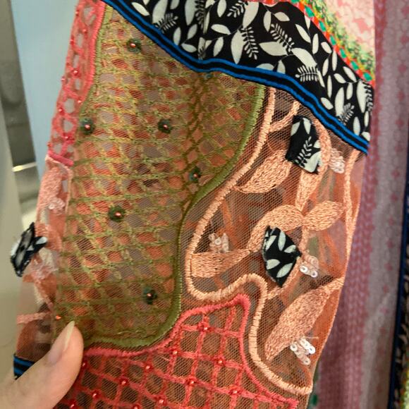 Anthropologie Bhanuni by Jyoti Women's Size XL Pink Rosario Blouse New with Tags - Picture 12 of 16